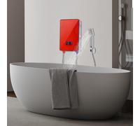 Calentador eléctrico de 6500 W: dispositivo compacto para calentar agua, con pantalla LED y diseño para montaje en pared