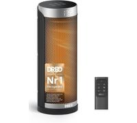 Calentador eléctrico de bajo consumo, con tecnología PTC y resistencia cerámica. Funcionamiento silencioso, oscilación de 70°, mando a distancia, temporizador de 12 horas, 3 modos y 3 velocidades. Inc