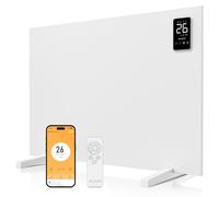 Calentador infrarrojo Brandson de 450 W con control mediante aplicación, panel infrarrojo inteligente con mando a distancia, compatible con Tuya y Alexa, temporizador de 1 a 24 horas, pantalla LED, mo