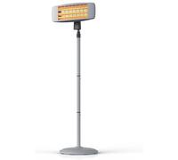 Calentador infrarrojo con mando a distancia para terraza - Lámpara de calor para terrazas - 3 niveles de potencia - Indicador LED de encendido - Calentador de espiral para bebés