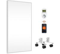 Calentador infrarrojo portátil de 1000W con termostato inteligente, calefactor de infrarrojos de pared silencioso, calefactor eléctrico móvil y de bajo consumo energético con protección contra sobreca