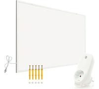 Calentador infrarrojo Wiltec de 400 vatios, incluye termostato Wi-Fi, radiador eficiente energéticamente con control Wi-Fi, calefactor eléctrico de pared, panel calefactor infrarrojo