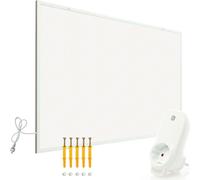 Calentador infrarrojo Wiltec de 520 vatios, incluye termostato Wi-Fi, radiador eficiente energéticamente con control Wi-Fi, calefactor eléctrico de pared, panel calefactor infrarrojo
