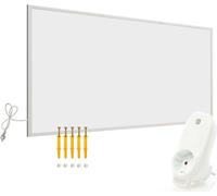 Calentador infrarrojo Wiltec de 700 vatios, incluye termostato Wi-Fi, radiador eficiente energéticamente con control Wi-Fi, calefactor eléctrico de pared, panel de calefacción infrarroja