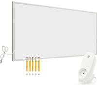 Calentador infrarrojo Wiltec de 850 vatios, incluye termostato Wi-Fi, radiador eficiente energéticamente con control Wi-Fi, calefactor eléctrico de pared, panel calefactor infrarrojo