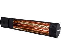 Calentador para terrazas - Elemento calefactor - Para uso en exteriores - Lámpara de baja emisión de luz - 2000W - Negro