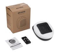 Calentador Pequeño De Escritorio | Calefactor Cerámico De Rápido Calentamiento Con Temporizador Y Mando Eléctrico,Incluye Temporizador Mando A Distancia Para Escritorio,Para Hogar Coche Tienda Toda La