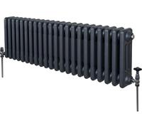 Calentador tradicional de tres columnas - 300 x 1012 mm - Gris antracita