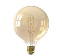 CALEX 220 - 240 V, 6 W, 430 lúmenes, E27, G125, 2100 K, regulable, filamento largo, dorado, LED, 6 W, talla única