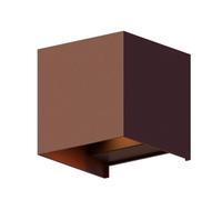 CALEX aplique de pared Bari, luz ascendente y descendente, haz de luz ajustable, impermeable, color óxido