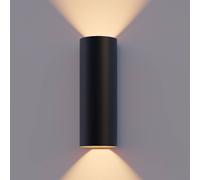 Calex Aplique para exterior LED Redondo, arriba/abajo, altura 23 cm, negro EC:EPREL:1884703