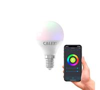 CALEX bombilla LED inteligente, E14, P45, con colores RGB y luz de fría a, regulable, control por aplicación y voz