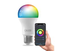 CALEX bombilla LED inteligente, E27, A60, con colores RGB y luz blanca, regulable, Wi-Fi, control por aplicación y voz