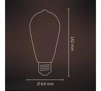 Calex E27 ST64 3,5W filamento LED oro 821 dim EC:EPREL:625887