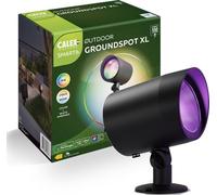 CALEX foco de suelo LED inteligente XL, 9 W, resistente al agua, iluminación inteligente para jardín con pincho de tierra, luz RGB y blanco cálido, negro