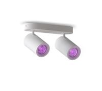 Foco empotrable Calex Smart blanco, longitud 22 cm, 2 luces GU10 LED RGBW