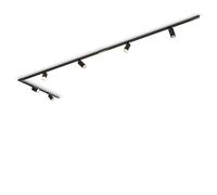CALEX Iluminación de carril inteligente, 3 metros, con 6 focos GU10 inteligentes incluidos, plafón, negro mate, 1 fase