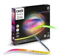 CALEX Tira LED Smart 30M, RGBIC, Recortable, Regulable, Sync Música | Cree efectos de iluminación dinámicos con varios colores a la vez - Personalice fácilmente a través de la aplicación, voz