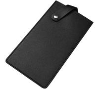 CALFOVERA Funda Protectora Ancha de Cuero Sintético Negro para Tijeras de Carnicero, Resistente Al Agua, Universal, Duradera, con Cierre A Presión para Cocina, Barbacoa Al Aire Libre.