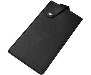CALFOVERA Funda Protectora Ancha de Cuero Sintético Negro para Tijeras de Carnicero, Resistente Al Agua, Universal, Duradera, con Cierre A Presión para Cocina, Barbacoa Al Aire Libre.