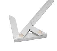 Calibrador Cuadrado de Centrado, 100 X 70 mm Regla de Calibre Central de Acero al Carbono, Portátil de Ángulo Goniómetro, Herramienta de Medición ángulo Transportador