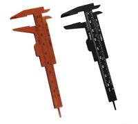 Calibrador de plástico deslizante Vernier de 80 mm, herramienta de medición, micrómetro para medición de precisión de grosor, profundidad y diámetro (rojo negro)