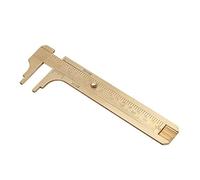 Calibrador deslizante de latón calibre de pie de corredera regla pulgadas metro MM/pulgada herramienta de medición de doble escala(doble escala 100mm)