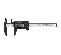 Calibrador digital de plástico, calibre a vernier digital, práctico calibrador digital electrónico de plástico de 100 mm con pantalla LCD grande (sin batería) para mediciones de bricolaje
