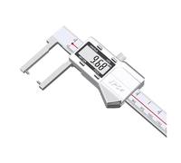 Calibrador digital de precisión con mordaza de punta arqueada para medición de ranuras. Regla vernier de alta precisión, escala dual métrica/pulgada de 0-150/200/300 mm. Cuerpo de acero inoxidable d