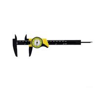 Calibrador digital Vernier de 150 mm, herramienta de medición de plástico con pantalla LCD, interruptor de precisión de pulgada MM para carpintería, aficionado a la metalurgia, 0-150 mm (negro)