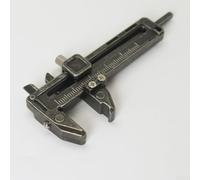 Calibrador Vernier 0-50mm Herramienta de medición de aleación de precisión Acabado de latón antiguo Tamaño de bolsillo compacto para piezas mecánicas de joyería Medidor de diámetro exterior interior