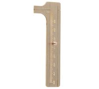 Calibrador Vernier de latón Pulsera de nogal Herramienta de medición Calibradores de prueba de joyería Ultra preciso Fácil de operar Conveniente para la fabricación de joyas con (Escala única