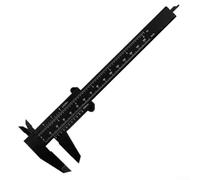 Calibrador Vernier de plástico 0-150mm Herramienta de medición manual para joyería DIY - Regla de calibre deslizante de precisión con escala MM en pulgadas para la escuela de carpintería (negro)