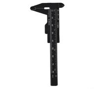 Calibrador Vernier de plástico 0-80mm Regla doble regla Micrómetro Regla para joyería Antigüedades Herramienta de medición industrial Naranja Negro Azul Blanco (negro)