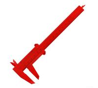 Calibrador Vernier de plástico de 0 a 150 mm para una medición precisa de la profundidad y el diámetro en joyería, manualidades, escuela y museo (rojo)