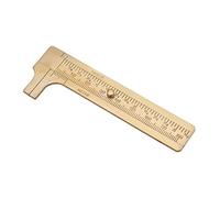 Calibrador Vernier deslizante de latón, herramienta de medición de doble escala en mm y pulgadas, no magnético de 80 mm o 100 mm de longitud para tareas de medición generales (Double scale 80mm)