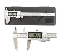 Calibrador Vernier Digital de 6 pulgadas y 150mm, herramienta de medición micrométrica de acero inoxidable, regla de profundidad 1 juego