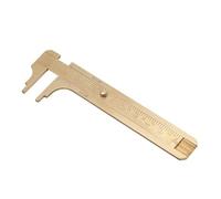 Calibrador Vernier Mini de Latón con Escala Doble Mm/Pulgada Herramienta de Medición de Regla Deslizante para Joyería y Precisión (Double scale 100mm)