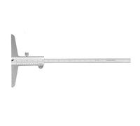 Calibrador Vernier Profundidad Acero Inoxidable 0-150mm 0-200mm 0-300mm Alta Precisión Industrial para Medición Maquinado Escala Grabada Duradera Profesional