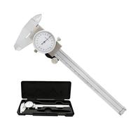 Calibradores de dial 0-150 Mm 0,02mm herramienta de medición métrica a prueba de golpes calibrador Vernier de acero inoxidable industrial de alta precisión herramientas de medición(NO 1 With Case)