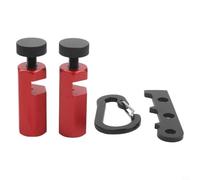Calibradores de escalera altos con gancho de soporte para metal a prueba de óxido para una fácil configuración de regla de ángulo, instalación de suelos, color rojo, tamaño de 1,8 cm