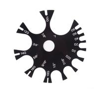 Calibre de grosor de 1 mm a 25 mm para diámetro de alambre | Regla acrílica negra con marcas transparentes | Herramienta de medición industrial de taller