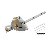 Calibre de ingletes de 450 mm con tope de pista Sierra de mesa Enrutador Calibre de ingletes Regla de ensamblaje de aserrado Calibre de ingletes Sierra de mesa(Copper handle)
