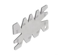 Calibre de rosca de acero inoxidable con 8 ángulos, plantilla de ensayo de metal, calibrador de roscas de acero inoxidable, compacta, de precisión, para torno, 49 mm, ligero de bolsillo, 8 velocidades