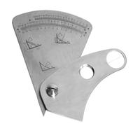 Calibre de soldadura de acero inoxidable, calibre de filete en forma de abanico, comprobador de altura de pierna de soldadura de 0 a 20 mm, escala grabada, resistente a la corrosión, herramienta