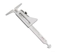 Calibre de tubo de soldadura de acero inoxidable para desalineación y grosor de pared, herramienta métrica de doble escala, 158 mm