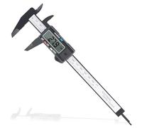 Calibre digital 150mm/6'' Calibre de fibra de carbono con retroiluminación LCD para medir longitud,distancia,altura y grosor,para uso en exteriores,pasos y profundidad
