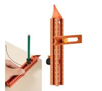 Calibre portátil de 4 lados | Regla de marcado de metal para cortes de inglete, azulejos, suelos, carpintería, trabajos de construcción