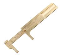 Calibre Vernier de Latón para Joyería, Pie de Rey de Precisión con Medición Interior/Exterior/Profundidad, Herramienta de Medición Mecánica para Joyeros Artesanales
