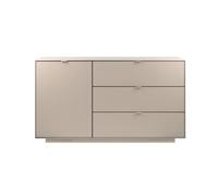 Calicosy - Aparador (1 puerta, 3 cajones grandes, decoración de arena, 160 cm, Vika)